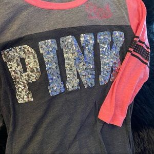 Victoria’s Secret Pink bling tee half sleeve